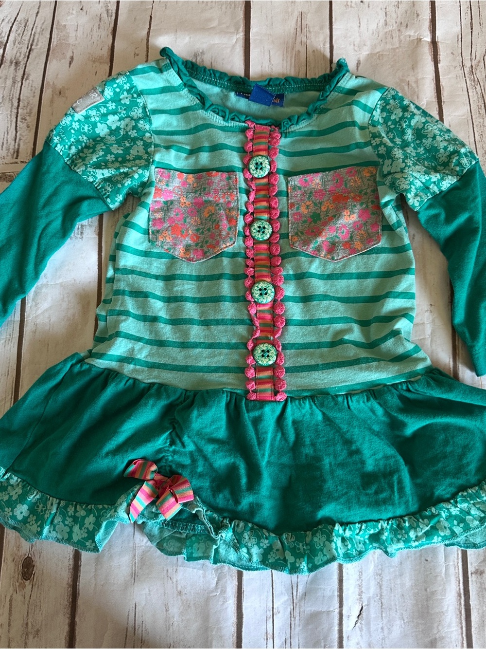 Naartjie green striped dress